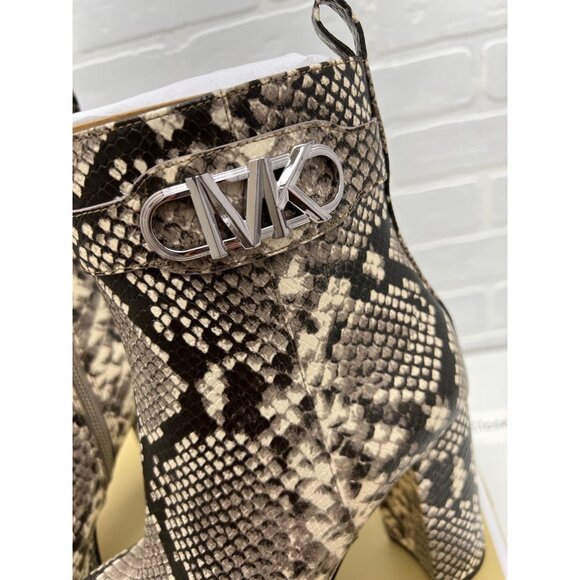 Michael Kors boots parker snake embossed faux leather boots Sand - Picture 8 of 8